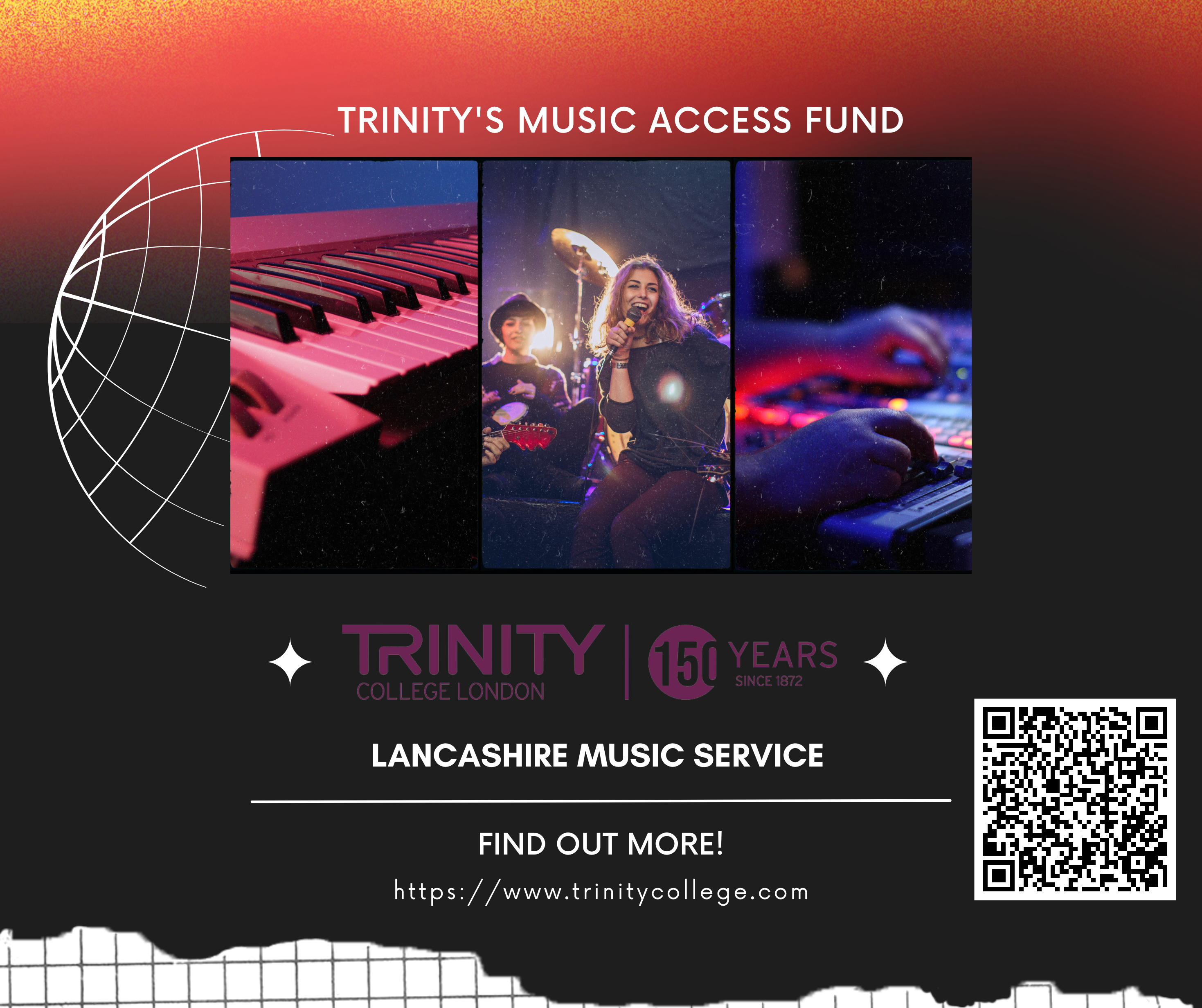 Poster for trinity music access fund